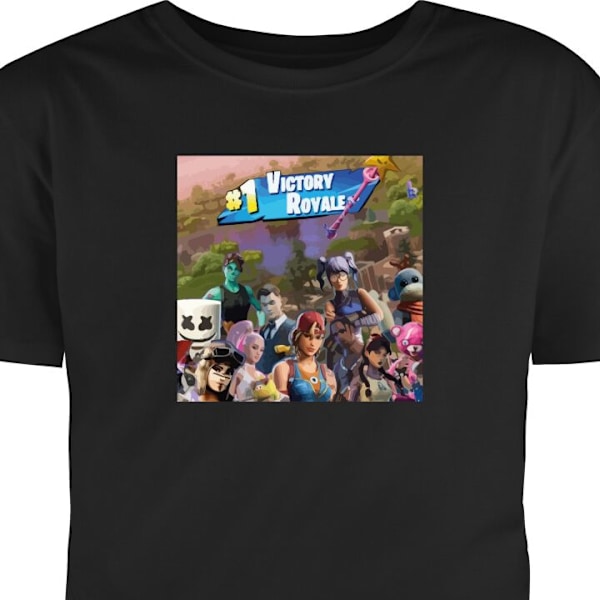 T-shirt til Voksen | Klassisk Voksen T-shirt Fortnite sort XL