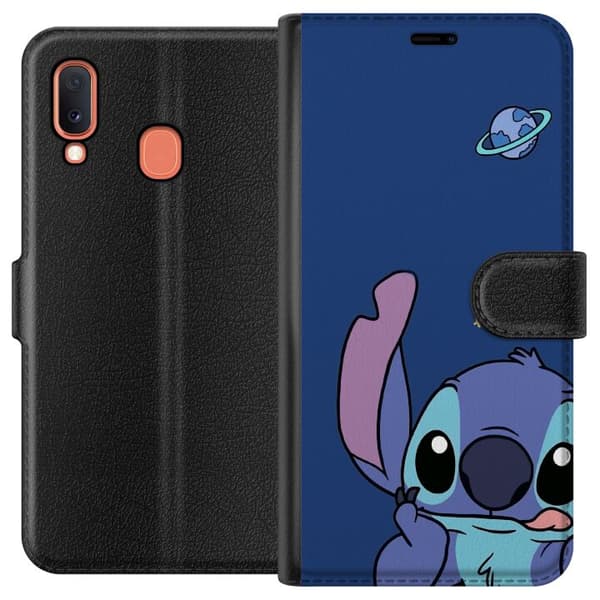 Kompatibelt Lommeboketui til Samsung Galaxy A20e Stitch