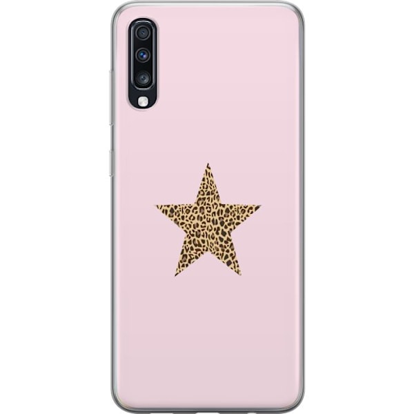 Samsung Galaxy A70 Genomskinligt Skal Leopard stjärna