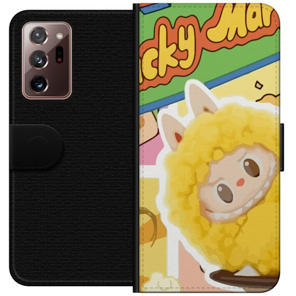 Samsung Galaxy Note20 Ultra Tegnebogsetui Labubu Wacky Mart Pop Mart Serie Samlerfigur Sød Design Populært Motiv Figurserie Kreativ Kunst Leksak