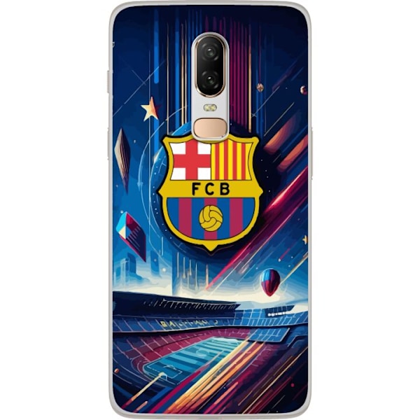 OnePlus 6 Läpinäkyvä kuori FC Barcelona