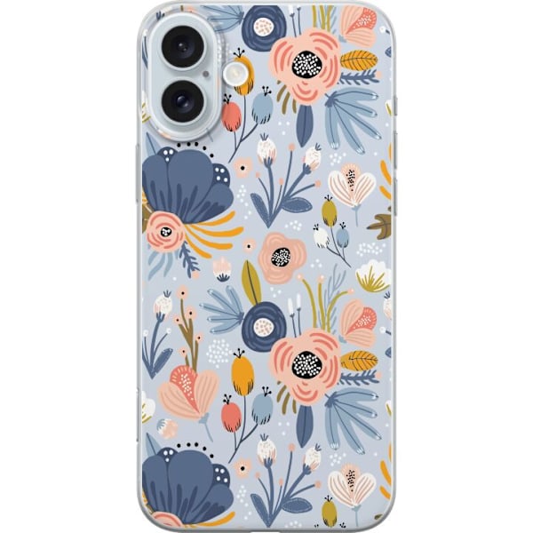 Apple iPhone 16 Plus Gennemsigtig cover Blomster