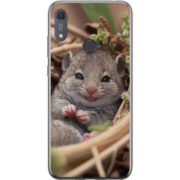 Huawei Y6s (2019) Läpinäkyvä kuori Rotta Hymyilevä Eläinaihe Kaupunkikuva Urban Graafinen Suunnittelu Suosittu Hauska Motiivi Taide Tyyli