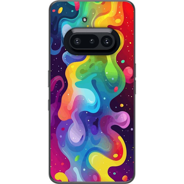 Nothing Phone (3a) Genomskinligt Skal Color Splash Abstrakt Konst Design Färgstarkt Mönster Modern Populär Väggkonst Grafiskt Trend