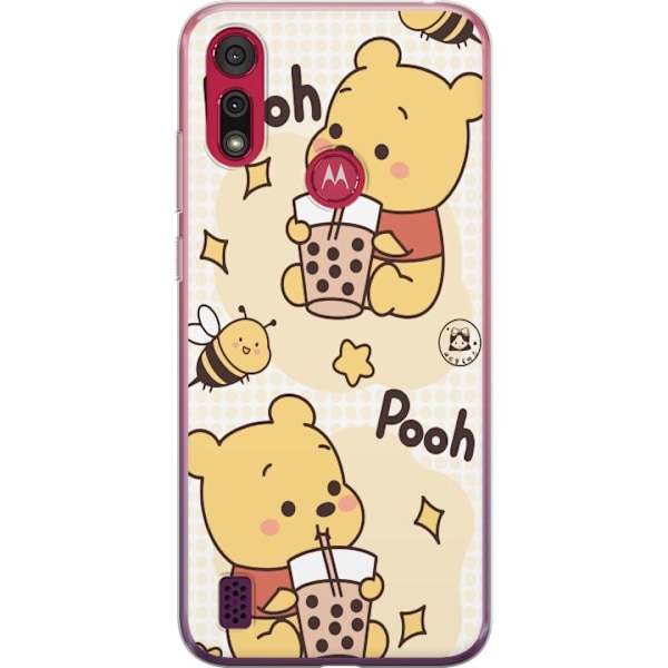 Motorola Moto E6s (2020) Läpinäkyvä kuori Nalle Pooh - klassinen karhumotiivi uudessa tulkinnassa