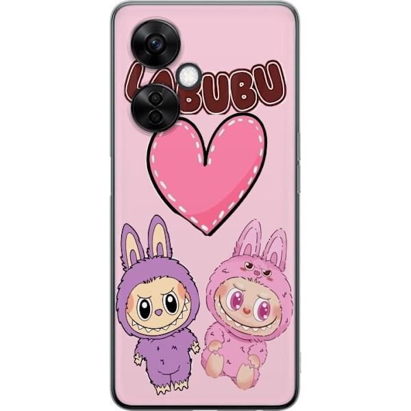 OnePlus Nord CE 3 Lite Läpinäkyvä kuori Labubu Pink Monster