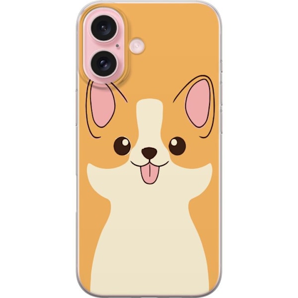 Apple iPhone 16 Gennemsigtig cover Corgi