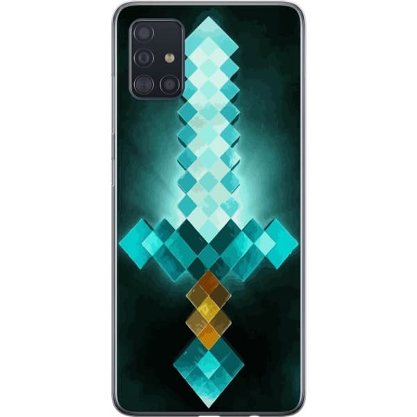 Kompatibelt Mobilskal till Samsung Galaxy A51 Minecraft svärd