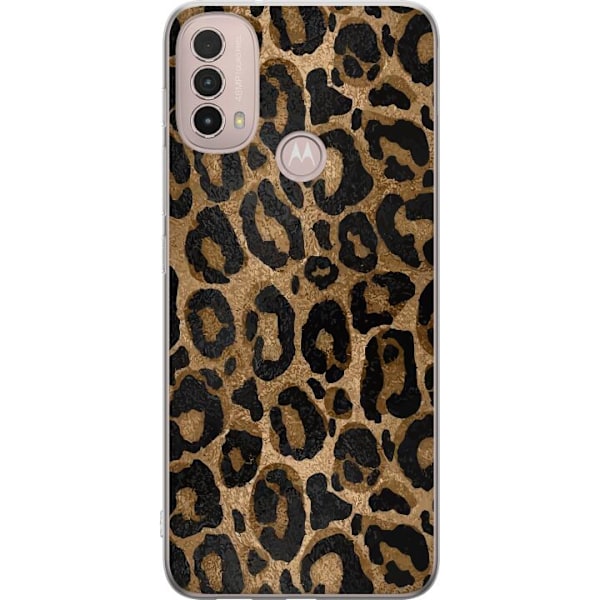 Motorola Moto E40 Genomskinligt Skal Leopard Luxe