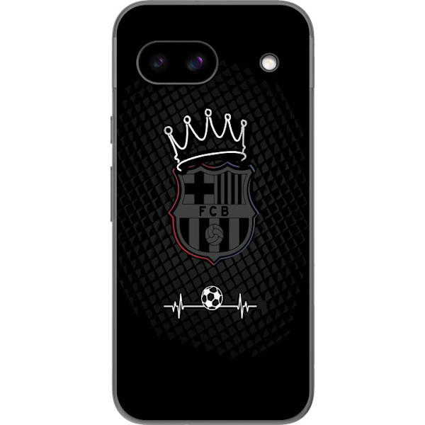 Google Pixel 8a Genomskinligt Skal FC Barcelona Emblem Fotboll Motiv Blå Röd Klubbmärke Katalonien La Liga Fans Populärt Ikoniskt
