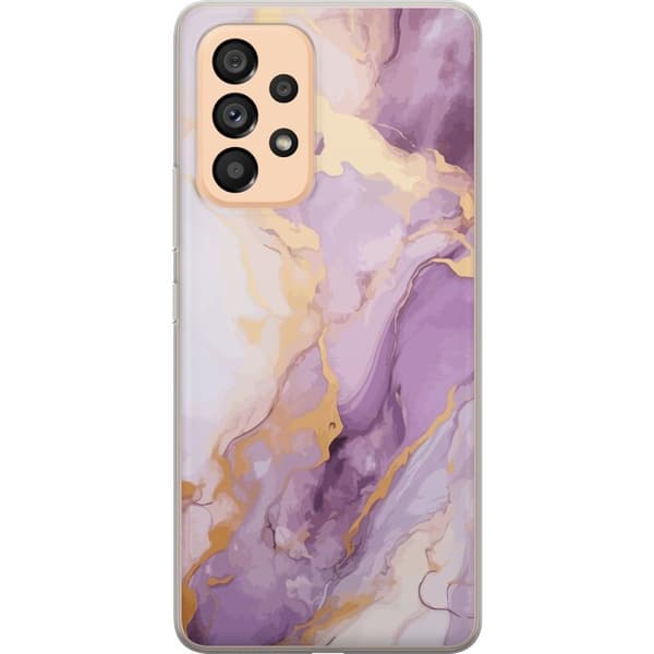 Kompatibelt Mobildeksel til Samsung Galaxy A53 5G Marmor Lilla Gull