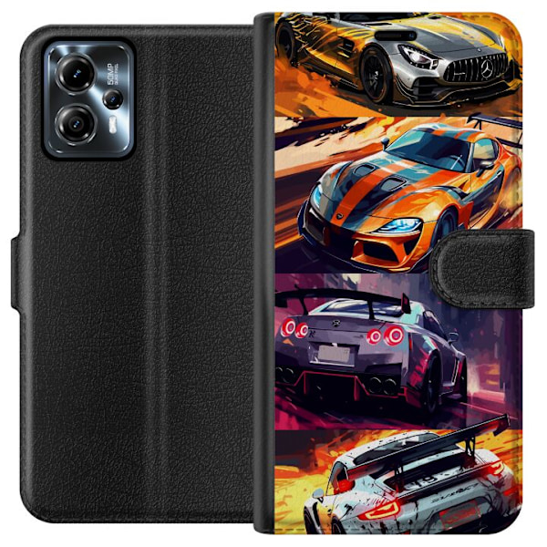 Motorola Moto G13 Plånboksfodral Rally Fever – fartfyllt mo