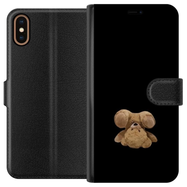 Apple iPhone XS Lompakkokotelo Ylösalaisin oleva karhu