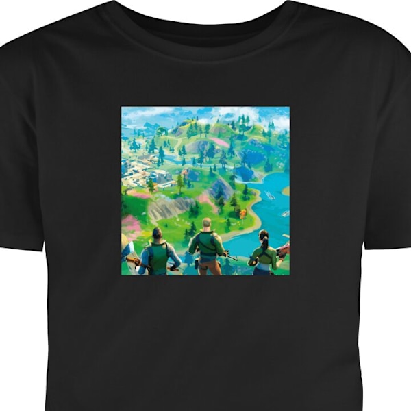 T-shirt til Voksen | Klassisk Voksen T-shirt Fortnite sort M