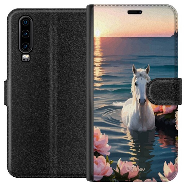 Huawei P30 Lompakkokotelo Uiva hevonen