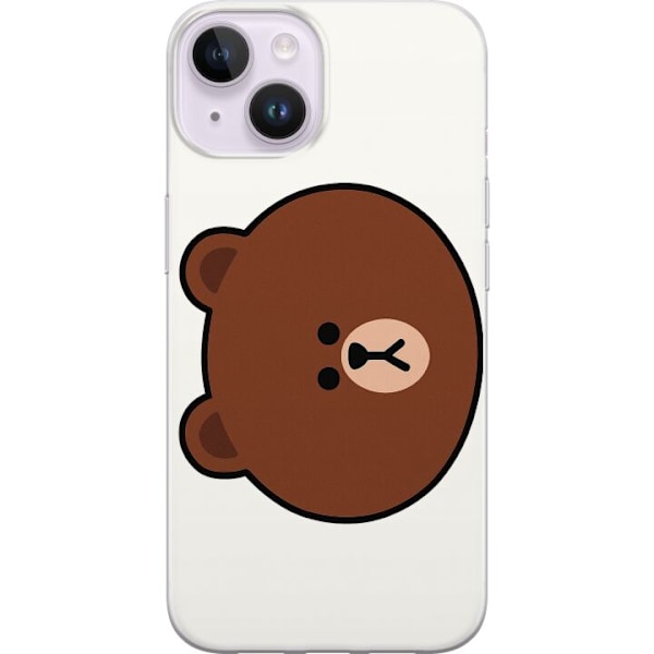 Apple iPhone 14 Läpinäkyvä kuori line friends brown