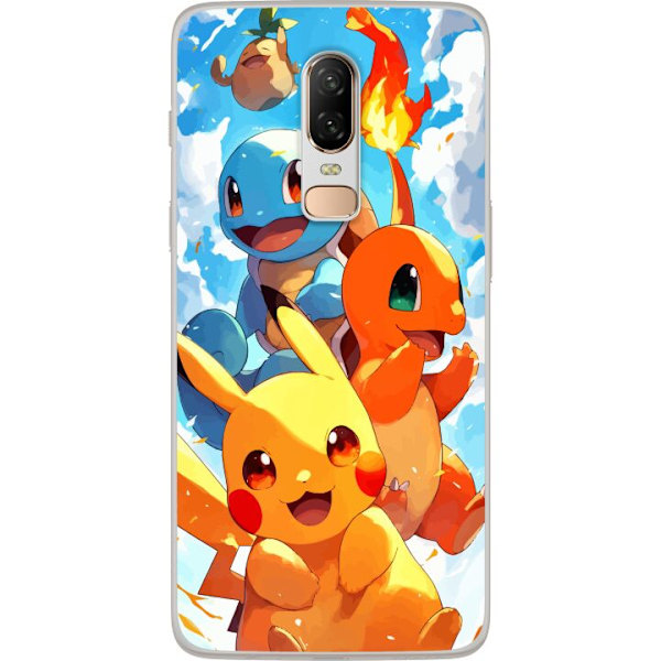 OnePlus 6 Läpinäkyvä kuori Pocket Creatures - innoittanut P