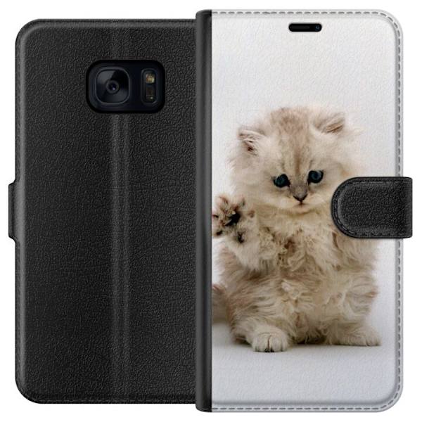 Samsung Galaxy S7 Lompakkokotelo Kissa