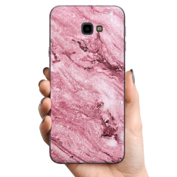 Samsung Galaxy J4+ TPU Mobildeksel Glitrer Marmor