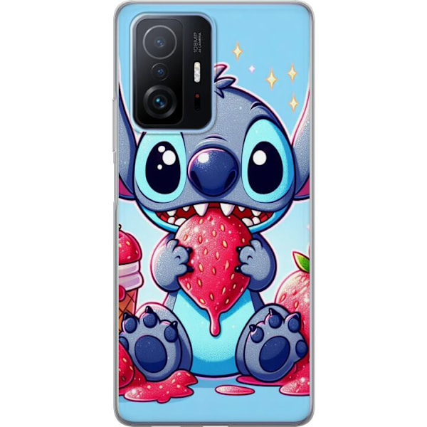 Xiaomi 11T Pro Genomskinligt Skal Strawberry Stitch
