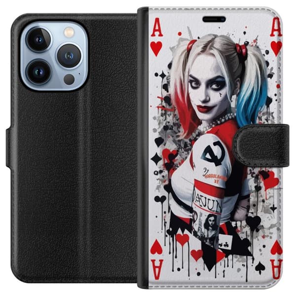 Kompatibel Tegnebogsetui til Apple iPhone 13 Pro Harley Quinn Spillekort Pop Art Illustration