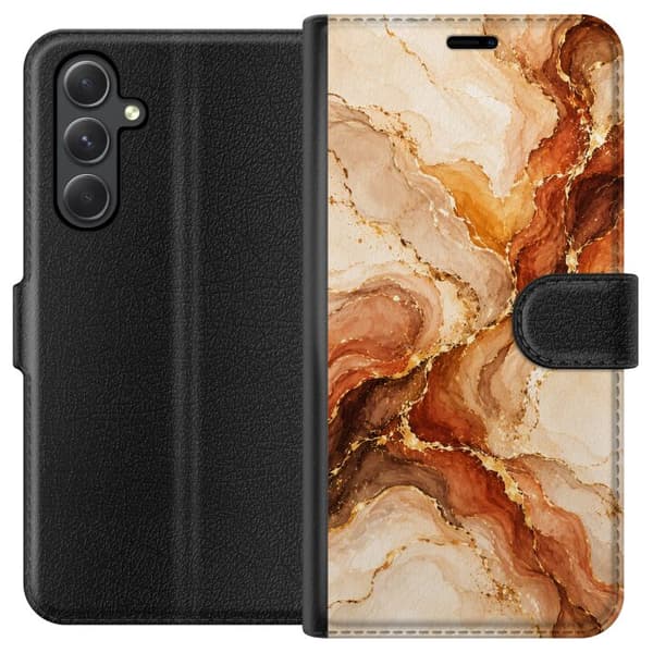 Kompatibelt Lommeboketui til Samsung Galaxy A15 5G Høstagat beige