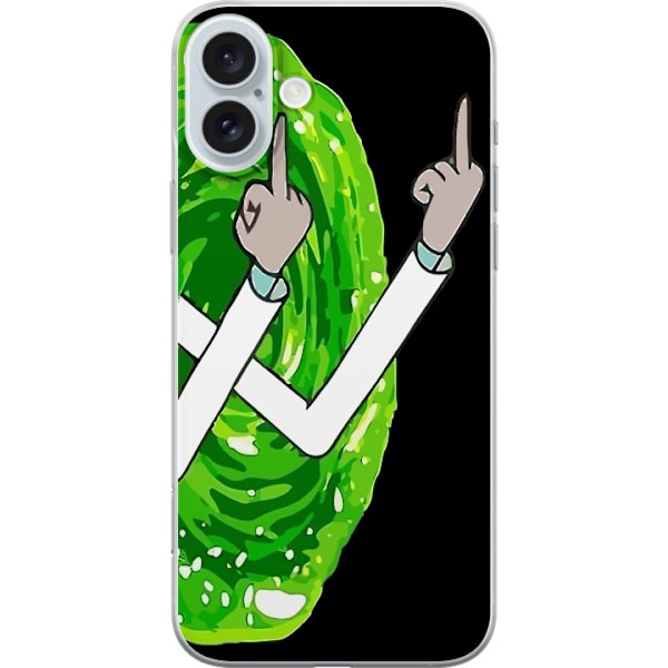 Apple iPhone 16 Plus Läpinäkyvä kuori Rick and Morty