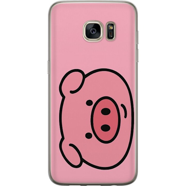 Samsung Galaxy S7 edge Genomskinligt Skal Kawaii Piggy