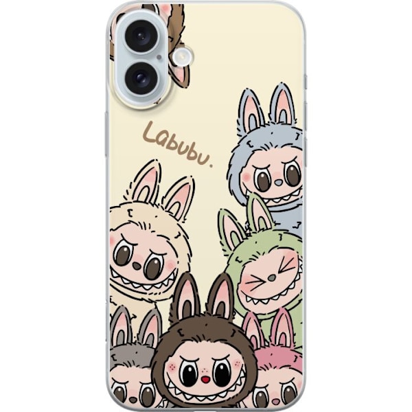 Apple iPhone 16 Plus Läpinäkyvä kuori Labubu Pastel Collect