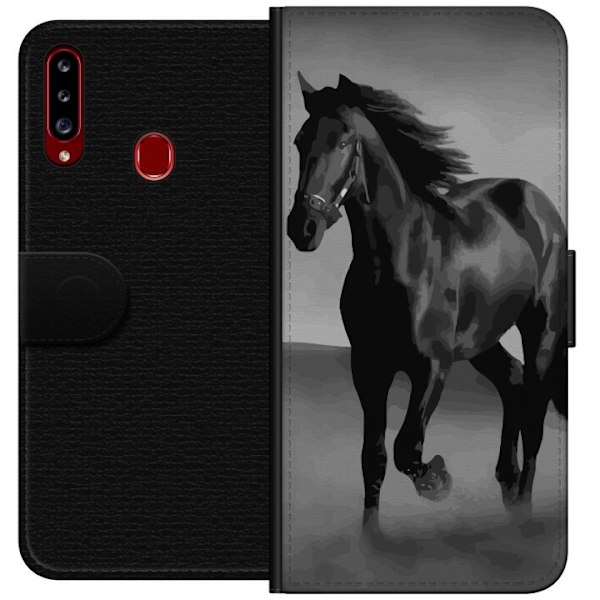 Samsung Galaxy A20s Plånboksfodral Dark Horse