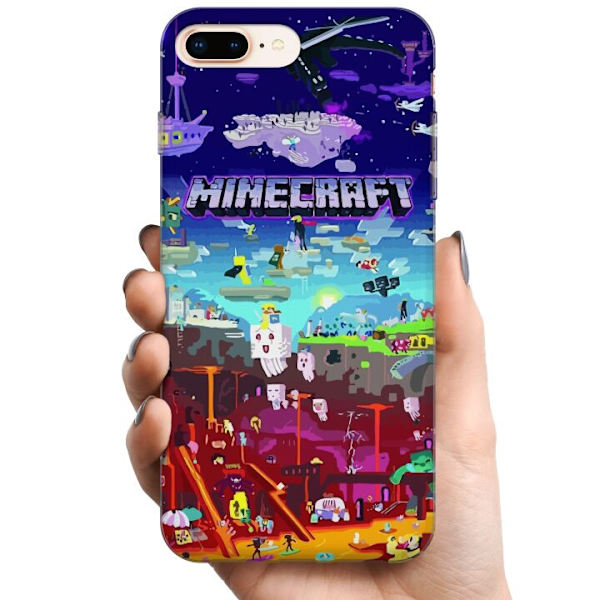 Kompatibelt Mobildeksel til Apple iPhone 8 Plus MineCraft