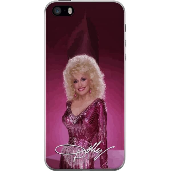 Kompatibelt Mobildeksel til Apple iPhone SE (2016) Dolly Parton i glittrande rosa klänning rosa