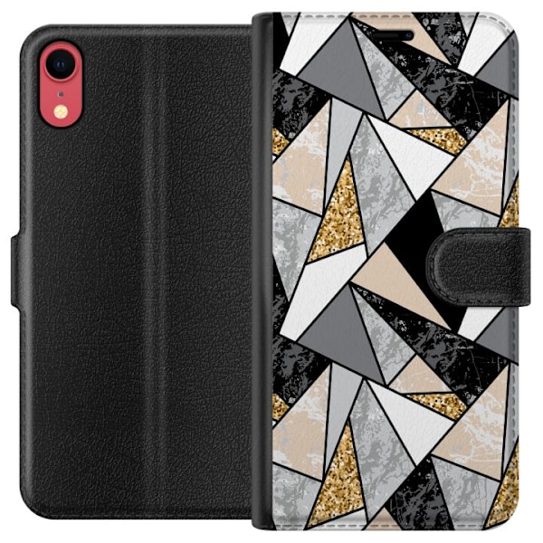 Apple iPhone XR Tegnebogsetui Marmorpapir
