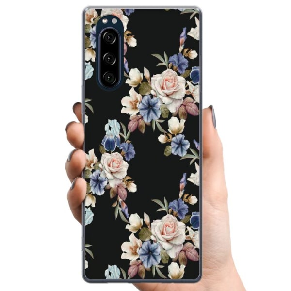 Sony Xperia 5 TPU Mobilcover Blomster