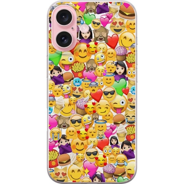 Apple iPhone 16 Gennemsigtig cover Emoji