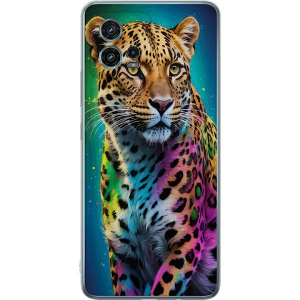 Motorola Moto G72 Gjennomsiktig deksel Leopard