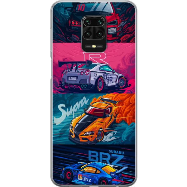 Xiaomi Redmi Note 9S Läpinäkyvä kuori Subaru Racing