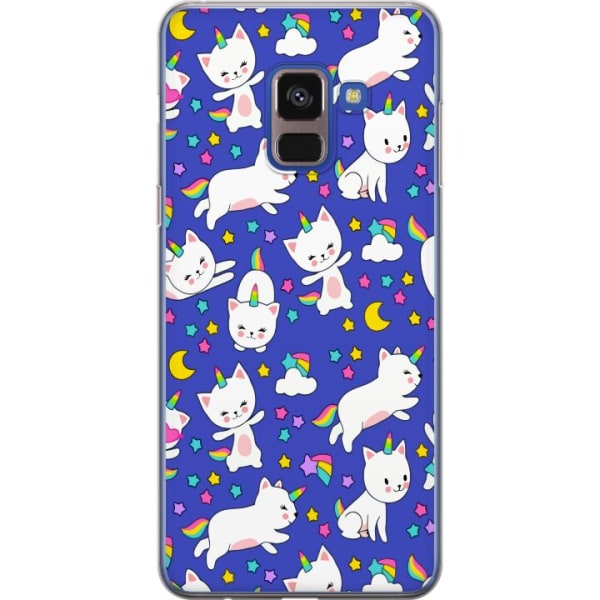 Samsung Galaxy A8 (2018) Gennemsigtig cover  Kat enhjørninger