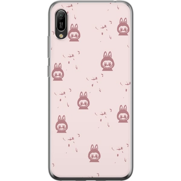 Huawei Y6 Pro (2019) Läpinäkyvä kuori Labubu Neon Pop - Neonvärinen pop art hirviö