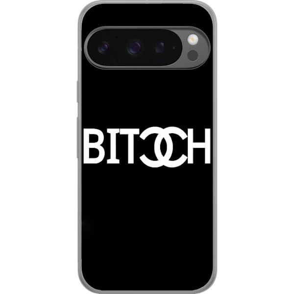 Google Pixel 9 Pro XL Gennemsigtig cover Bitch Chanel Inspireret Streetstyle Mode Tekstmotiv Trend Ikonisk Stil Urban Design