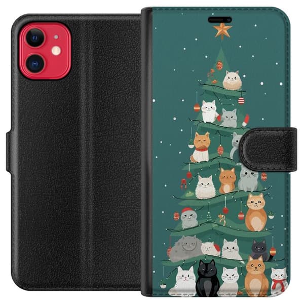 Kompatibel Tegnebogsetui til Apple iPhone 11 Juletræ