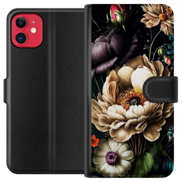 Kompatibel Tegnebogsetui til Apple iPhone 11 Blomster