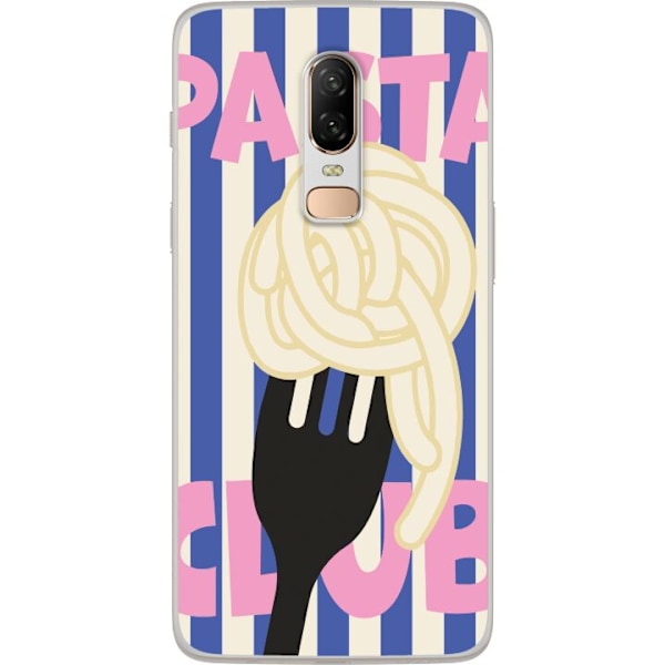 OnePlus 6 Läpinäkyvä kuori Pasta Twirl