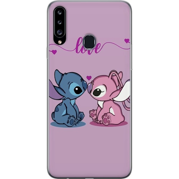 Samsung Galaxy A20s Läpinäkyvä kuori Lilo & Stitch – Ange