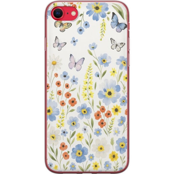 Apple iPhone SE (2022) Genomskinligt Skal Sommarblommor