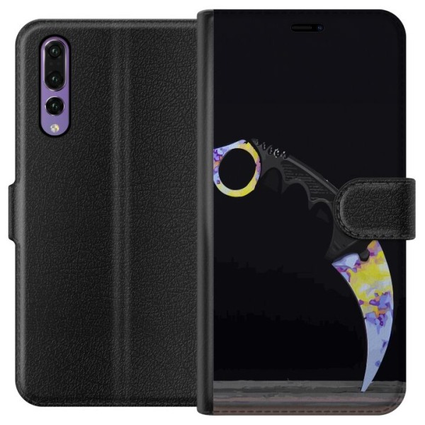 Huawei P20 Pro Tegnebogsetui Karambit / Butterfly / M9 Bayonet