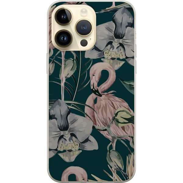 Apple iPhone 15 Pro Max Genomskinligt Skal Flamingo