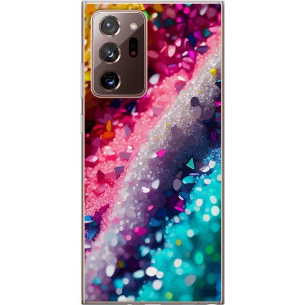 Samsung Galaxy Note20 Ultra Läpinäkyvä kuori Glitter