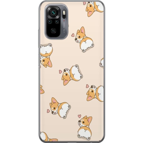 Xiaomi Redmi Note 10 Gennemsigtig cover Sød Hund