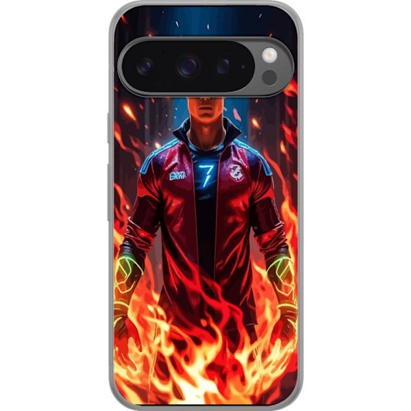 Google Pixel 9 Pro XL Läpinäkyvä kuori Ronaldo Inferno - ja